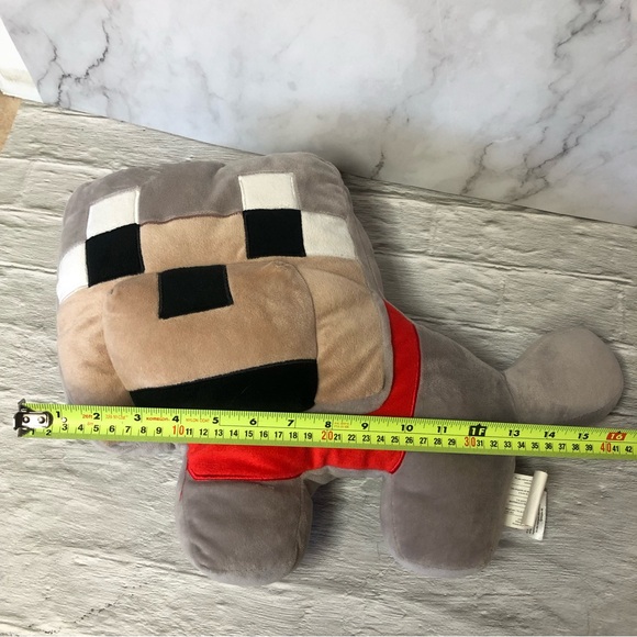 Minecraft Plush Wolf Pillow Dog Stuffed Animal - Picture 7 of 7
